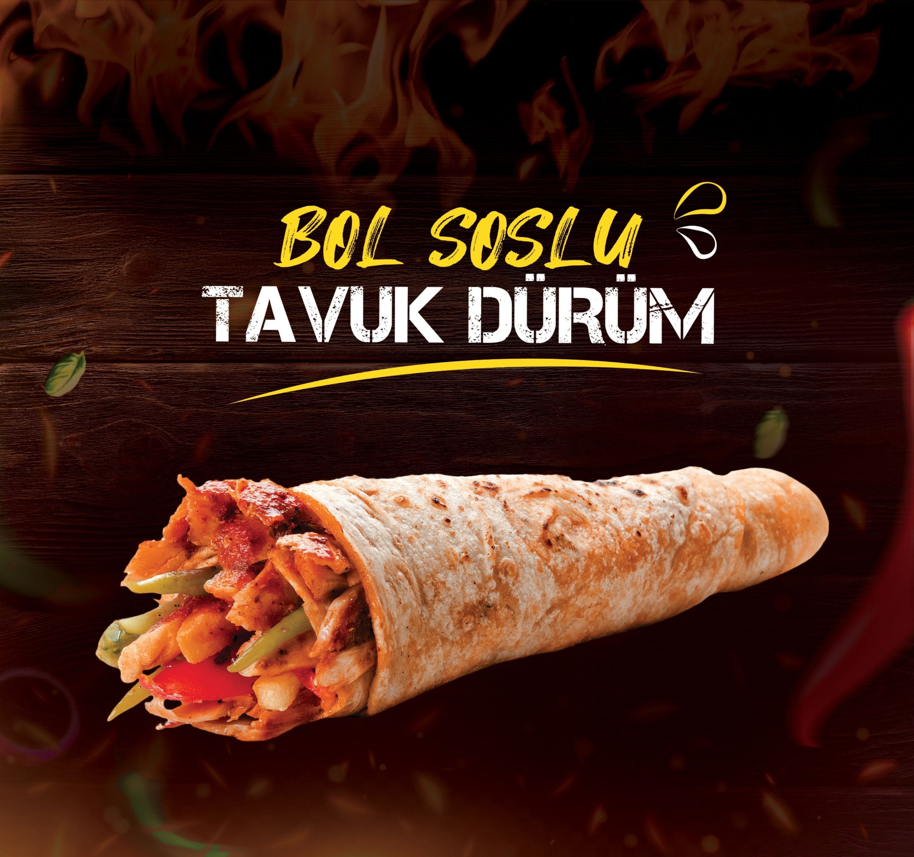 Bol Soslu Tavuk Dürüm